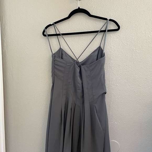 Banana Republic Slate Crepe Strappy Formal Maxi Dress - Picture 5 of 13